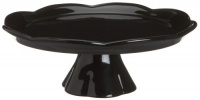 Rosanna Rococo Noir Black Large 12-Inch Cake Pedestal, Gift-boxed Rosanna Rococo Noir Black Large 12-Inch Cake Pedestal, Gift-boxed