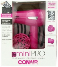 Infiniti by Conair Mighty Mini Tourmaline Ceramic Styler, Colours may Vary Infiniti by Conair Mighty Mini Tourmaline Ceramic Styler, Colours may Vary