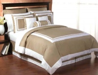 Taupe Hotel Spa Collection Duvet Comforter Cover 6 piece Bedding Set - King Size Taupe Hotel Spa Collection Duvet Comforter Cover 6 piece Bedding Set - King Size