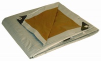 Dry Top 210125 10-by-12-Foot Super Heavy-Duty 10-Mil UV Treated Tarp, Silver/Brown Reversible Dry Top 210125 10-by-12-Foot Super Heavy-Duty 10-Mil UV Treated Tarp, Silver/Brown Reversible