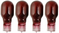 Moonrays 11691 4-Watt Wedge Base Light Bulbs , 4 Pack, Red