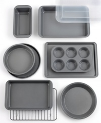 Everything you need to set up shop. The basics of bakeware bring professional excellence into your kitchen with a durable nonstick finish and a dishwasher-safe construction that makes baking a breeze. Limited lifetime warranty. Everything you need to set up shop. The basics of bakeware bring professional excellence into your kitchen with a durable nonstick finish and a dishwasher-safe construction that makes baking a breeze. Limited lifetime warranty.