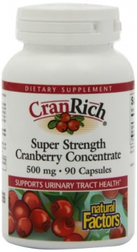 Natural Factors Cranrich Super Strength Cranberry Concentrate 500 mg, 90 Capsules Natural Factors Cranrich Super Strength Cranberry Concentrate 500 mg, 90 Capsules