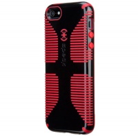 Speck Products SPK-A1653 CandyShell Grip Case for iPhone 5 - Retail Packaging - Black/Pomodoro Red