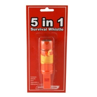 5 in 1 Survival Whistle, Emergency Zone® Brand 5 in 1 Survival Whistle, Emergency Zone® Brand