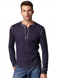Vince Mens Ribbed Henley Shirt Small S Navy Blue Euro 48 Thermal Vince Mens Ribbed Henley Shirt Small S Navy Blue Euro 48 Thermal