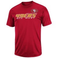 NFL Mens San Francisco 49ers Short Yardage IV Bright Cardinal Short Sleeve Crew Neck Synthetic Tee NFL Mens San Francisco 49ers Short Yardage IV Bright Cardinal Short Sleeve Crew Neck Synthetic Tee