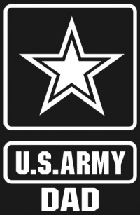 U.S. ARMY DAD STAR Logo white window or bumper sticker U.S. ARMY DAD STAR Logo white window or bumper sticker