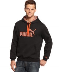 Upgrade your casual go-to with this tribal-accented hoodie from Puma. Upgrade your casual go-to with this tribal-accented hoodie from Puma.