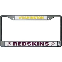 Rico Washington Redskins Chrome License Plate Frame Rico Washington Redskins Chrome License Plate Frame