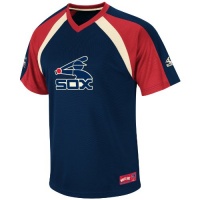 MLB Chicago White Sox Fireballer Short Sleeve V-Neck Synthetic Raglan Fashion Top Men's MLB Chicago White Sox Fireballer Short Sleeve V-Neck Synthetic Raglan Fashion Top Men's