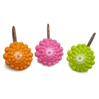 Allure Home Creations Stella Pink Resin Shower Curtain Hooks Allure Home Creations Stella Pink Resin Shower Curtain Hooks