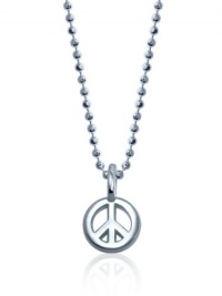 Alex Woo Mini Addition Sterling Silver Peace Sign Pendant Necklace, 16 Alex Woo Mini Addition Sterling Silver Peace Sign Pendant Necklace, 16