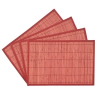 Benson Mills Bali Bamboo Placemats, Brick, Set of 4 Benson Mills Bali Bamboo Placemats, Brick, Set of 4