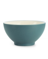 Make everyday meals a little more fun with Colorwave dinnerware from Noritake. Mix and match a rice bowl in turquoise and white with rim, coupe and square pieces for a tabletop that's endlessly stylish.