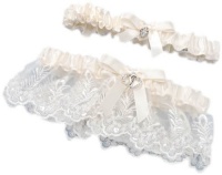 Darice VL58631, Lace Heart Accent Adjust Garter with Toss Away, Cream Darice VL58631, Lace Heart Accent Adjust Garter with Toss Away, Cream