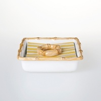 For thousands of years, the Bamboo motif has brought a natural mystique to interiors and textiles. This Juliska napkin holder set infuses your table with timeless panache. For thousands of years, the Bamboo motif has brought a natural mystique to interiors and textiles. This Juliska napkin holder set infuses your table with timeless panache.