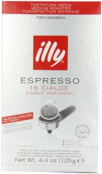 illy Caffe Espresso (Medium Roast, Red Band), 18-Count E.S.E. Pods (Pack of 2)