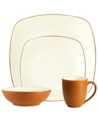 Make everyday meals a little more fun with Colorwave place settings from Noritake. Mix and match sleek square dinnerware in terra cotta and white with other shapes and shades for a tabletop that's endlessly stylish. Make everyday meals a little more fun with Colorwave place settings from Noritake. Mix and match sleek square dinnerware in terra cotta and white with other shapes and shades for a tabletop that's endlessly stylish.
