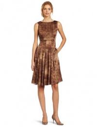 Jones New York Women's Petite Sleeveless Pleated Boat Neck Dress Jones New York Women's Petite Sleeveless Pleated Boat Neck Dress