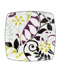 Happy meals. Jubilant florals give the Elation accented square plates a look that's fun and whimsical, but in a sleek square shape, still perfectly polished. Dishwasher-safe porcelain makes it even better. (Clearance) Happy meals. Jubilant florals give the Elation accented square plates a look that's fun and whimsical, but in a sleek square shape, still perfectly polished. Dishwasher-safe porcelain makes it even better. (Clearance)