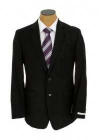 Kenneth Cole NY Mens Navy Blue Pinstripe Wool Suit Kenneth Cole NY Mens Navy Blue Pinstripe Wool Suit