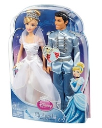 One of Disney's most captivating romances comes to life with this wedding-themed gift set. Wearing a long veil and carrying a bouquet of white flowers, Cinderella as bride is ready to start her happily ever after with the dashing Prince Charming, who is dressed for the occasion in elegant wedding attire. One of Disney's most captivating romances comes to life with this wedding-themed gift set. Wearing a long veil and carrying a bouquet of white flowers, Cinderella as bride is ready to start her happily ever after with the dashing Prince Charming, who is dressed for the occasion in elegant wedding attire.