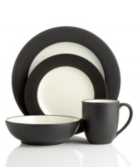 Make everyday meals a little more fun with a set of mix-and-match dinnerware and dishes from Noritake. Clean, modern shapes dressed in two contrasting hues-one glazed, one matte-create place settings with endless possibilities. Make everyday meals a little more fun with a set of mix-and-match dinnerware and dishes from Noritake. Clean, modern shapes dressed in two contrasting hues-one glazed, one matte-create place settings with endless possibilities.
