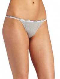 ck one Women's Cotton String Bikini, Grey Heather, Small ck one Women's Cotton String Bikini, Grey Heather, Small