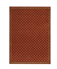 A rich, regal red background is enriched with a trellis pattern to create simply A chic look for any room. Woven in premium fully worsted New Zealand wool and specially dyed to create a hand made look and finish A rich, regal red background is enriched with a trellis pattern to create simply A chic look for any room. Woven in premium fully worsted New Zealand wool and specially dyed to create a hand made look and finish