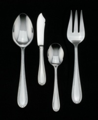 Everyday elegance, just like the London neighborhood for which it was named. The Wedgwood Knightbridge flatware collection boasts a sophisticated beaded design in versatile stainless steel. Everyday elegance, just like the London neighborhood for which it was named. The Wedgwood Knightbridge flatware collection boasts a sophisticated beaded design in versatile stainless steel.