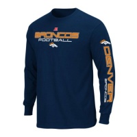 Denver Broncos Navy Primary Receiver Iii Long Sleeve T-Shirt Denver Broncos Navy Primary Receiver Iii Long Sleeve T-Shirt