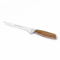 German stainless steel harmonizes with Asian teak wood on this superior set of knives from Schmidt Brothers for an aesthetically pleasing and exceptionally precise collection. German stainless steel harmonizes with Asian teak wood on this superior set of knives from Schmidt Brothers for an aesthetically pleasing and exceptionally precise collection.