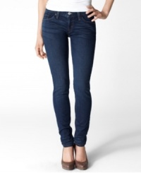 In a classic Denim Belief dark wash, these Levi's 524 skinny jeans are perfect for everyday style! In a classic Denim Belief dark wash, these Levi's 524 skinny jeans are perfect for everyday style!