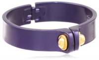 KARA by Kara Ross Metal Baby Shirt, Metal with Gold Cast Cabochon Cuff Bracelet, 2.5 KARA by Kara Ross Metal Baby Shirt, Metal with Gold Cast Cabochon Cuff Bracelet, 2.5