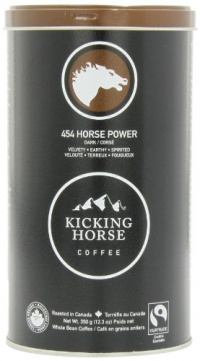 Kicking Horse Coffee 454 Horse Power Dark, Whole Bean Coffee, 12.3-Ounce Tins (Pack of 2) Kicking Horse Coffee 454 Horse Power Dark, Whole Bean Coffee, 12.3-Ounce Tins (Pack of 2)