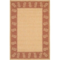 Couristan 1177/1112 Recife Tropics Natural/Terra Cotta Rug, 8-Feet 6-Inch by 13-Feet Couristan 1177/1112 Recife Tropics Natural/Terra Cotta Rug, 8-Feet 6-Inch by 13-Feet