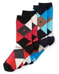 Add a pop of color to your step with these diamond-patterned socks from kate spade new york. Add a pop of color to your step with these diamond-patterned socks from kate spade new york.