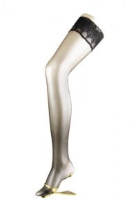 Falke Lunelle 8 Denier Shimmer Stay-up Thigh Highs, Medium, Black Falke Lunelle 8 Denier Shimmer Stay-up Thigh Highs, Medium, Black