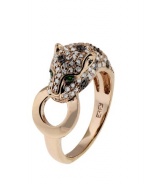 Effy Jewlery Signature Rose Gold Diamond and Emerald Ring, .66 TCW Ring size 7