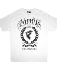 Add some class to your street style with this Famous Stars and Straps crest tee. Add some class to your street style with this Famous Stars and Straps crest tee.