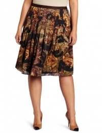 Jones New York Women's Plus-Size Paisley Printed Pleated Skirt Jones New York Women's Plus-Size Paisley Printed Pleated Skirt