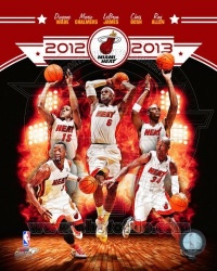 Miami Heat 2012-2013 NBA Team Composite Photo 8x10 Miami Heat 2012-2013 NBA Team Composite Photo 8x10