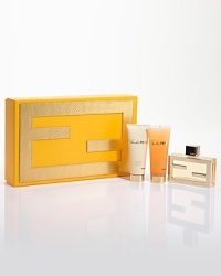 This luxurious Fan di FENDI Eau de Parfum Holiday Day coffret is housed in an iconic yellow box stitched with Fendi's double F symbol-Fendi Forever-in a shiny, python-like material. Set includes:2.5 oz. Eau de Parfum2.5 oz. Body Lotion2.5 oz. Shower Gel This luxurious Fan di FENDI Eau de Parfum Holiday Day coffret is housed in an iconic yellow box stitched with Fendi's double F symbol-Fendi Forever-in a shiny, python-like material. Set includes:2.5 oz. Eau de Parfum2.5 oz. Body Lotion2.5 oz. Shower Gel