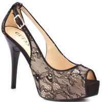 GUESS Women's Hondola Peep-Toe Pump,Natural Multi Fabric,7.5 M US GUESS Women's Hondola Peep-Toe Pump,Natural Multi Fabric,7.5 M US