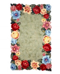 Lay down a fresh bed of color and luxurious texture with the Vision Crochet Flower area rug. Hand-tufted using Liora Manne's exclusive Lamontage weaving process, this design offers ultimate durability for beauty that lasts, no matter the setting. Lay down a fresh bed of color and luxurious texture with the Vision Crochet Flower area rug. Hand-tufted using Liora Manne's exclusive Lamontage weaving process, this design offers ultimate durability for beauty that lasts, no matter the setting.