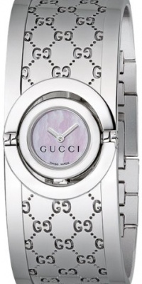 Gucci Women's YA112510 Twirl Small Steel Bangle White Dial Watch Gucci Women's YA112510 Twirl Small Steel Bangle White Dial Watch