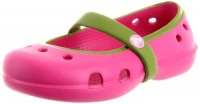 Crocs Keeley Mary Jane (Toddler/Little Kid),Fuchsia/Parrot Green,6 M US Toddler