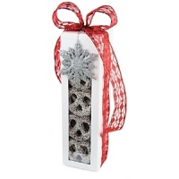Beautifully wrapped in a holiday motif complete with a snowflake ornament, these chocolate-covered confections are a mouthwatering delight - perfect for gift giving. Beautifully wrapped in a holiday motif complete with a snowflake ornament, these chocolate-covered confections are a mouthwatering delight - perfect for gift giving.