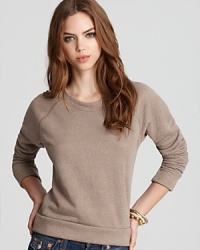 Interwoven silver metallic threads lend subtle sparkle to this extra-soft ALTERNATIVE Tee--a classic crew gets spruced up for fall. Interwoven silver metallic threads lend subtle sparkle to this extra-soft ALTERNATIVE Tee--a classic crew gets spruced up for fall.